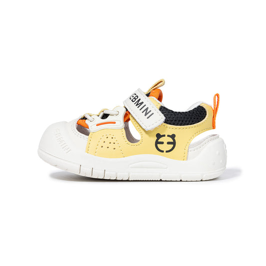 EBMINI Bear Logo Colorful Closed-Toe Toddler Sandals | Non-Slip Breathable First Walkers for Boys Girls 12M-5Y