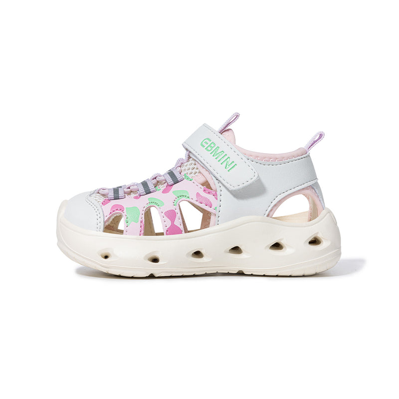 Wave Line Mesh Closed-Toe Water Toddler Sandals