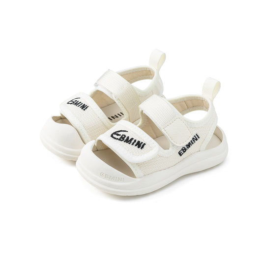 EBMINI White Breathable Closed-Toe Toddler Sandals | Non-Slip Lightweight First Walkers for Boys Girls 10M-5Y