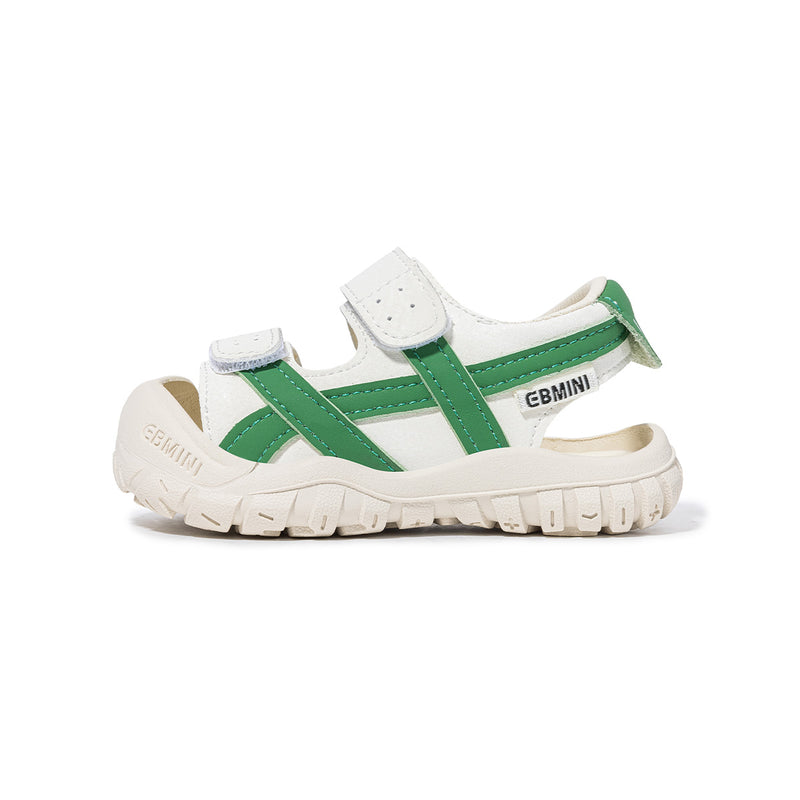 Retro Cross-Strap Closed-Toe Toddler Sandals