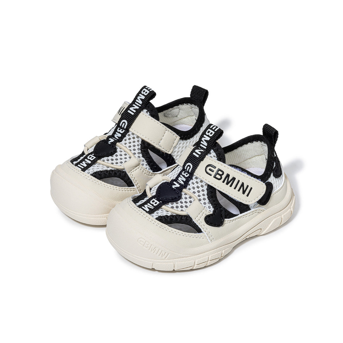 Glitter Heart Mesh Toddler Sandals