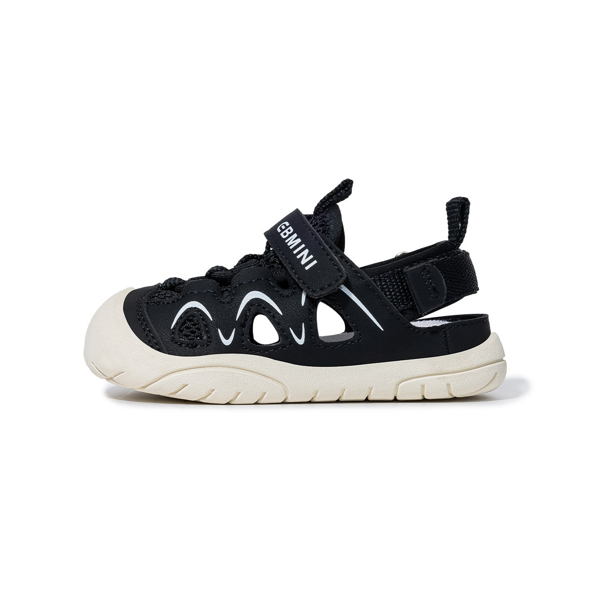 Wave Cutout Mesh Closed-Toe Toddler Sandals