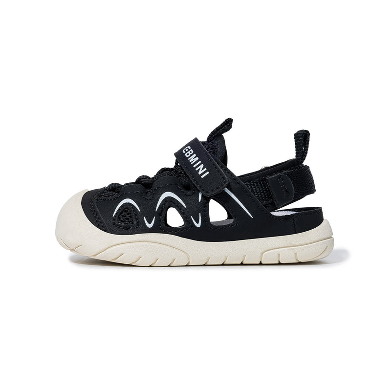 Wave Cutout Mesh Closed-Toe Toddler Sandals