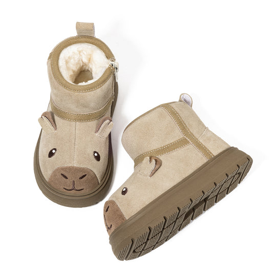 EBMINI Kids’ Cute Animal Boots – Warm Fleece & Safe Grip