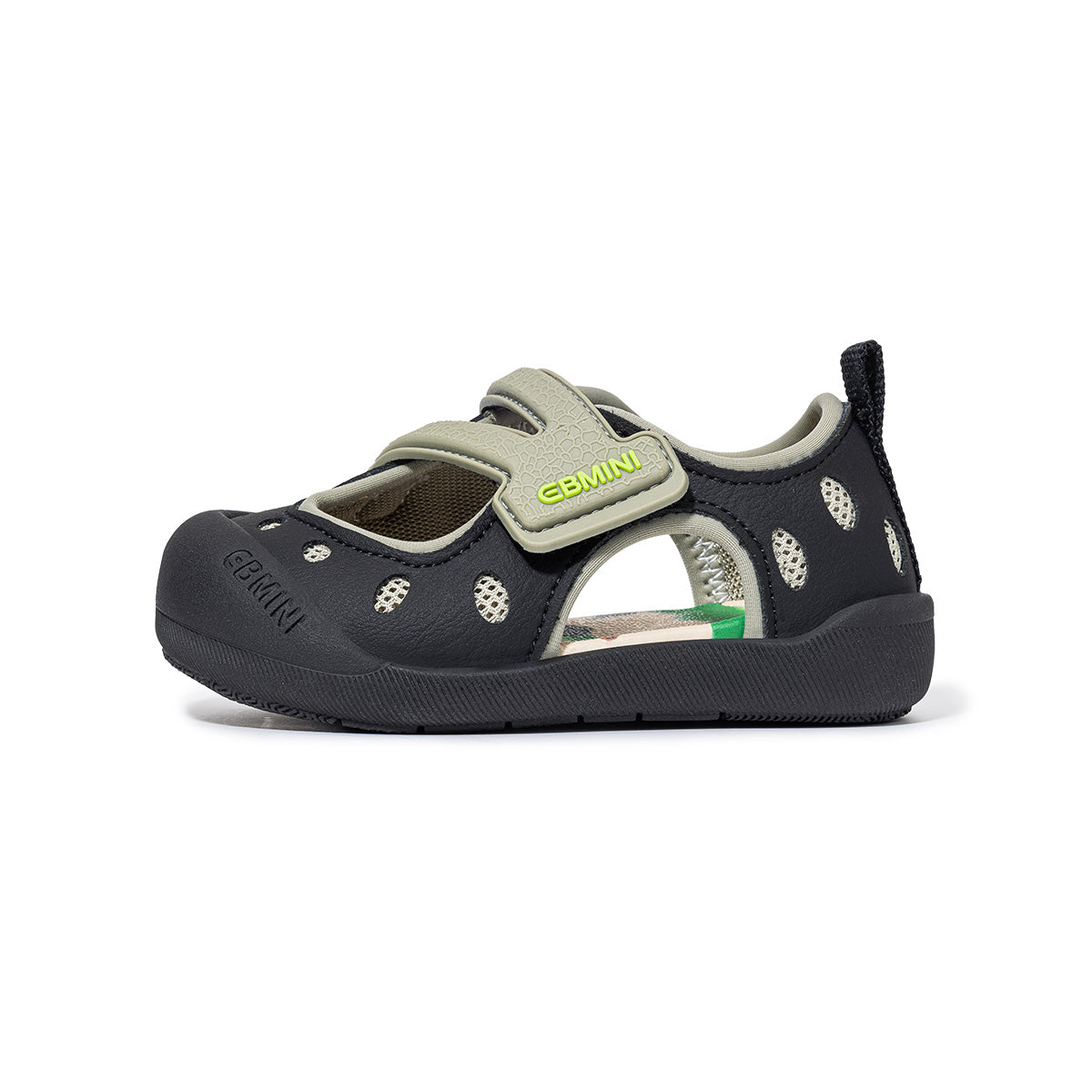 Polka Dot Velcro Closed-Toe Toddler Sandals