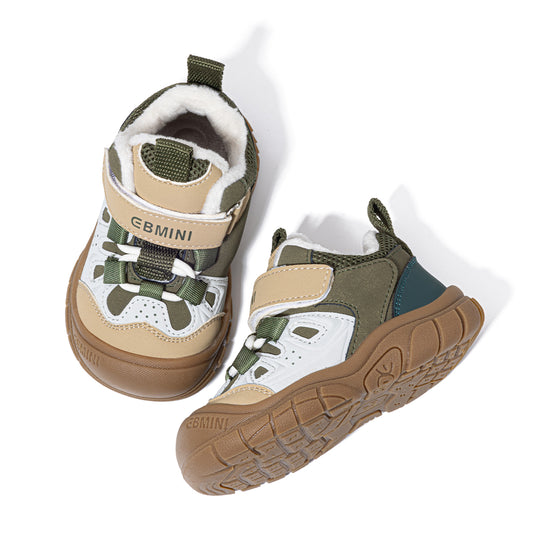 EBMINI Cosy Fleece-Lined Baby Trainers – Easy Velcro Fastening & Non-Slip Sole