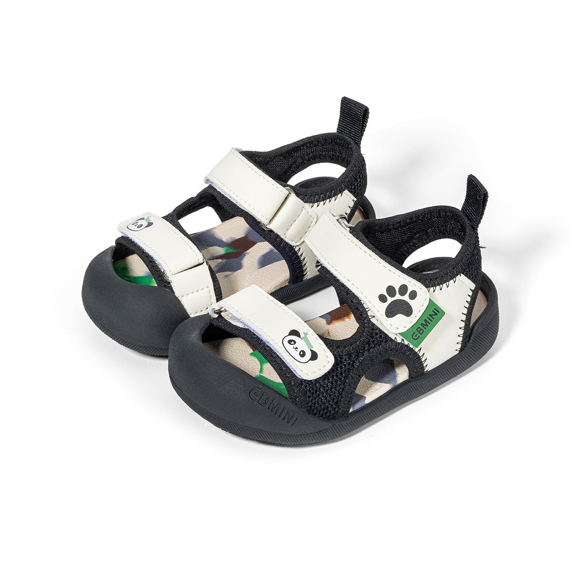 Bear Paw Print Closed-Toe Kids Sandals