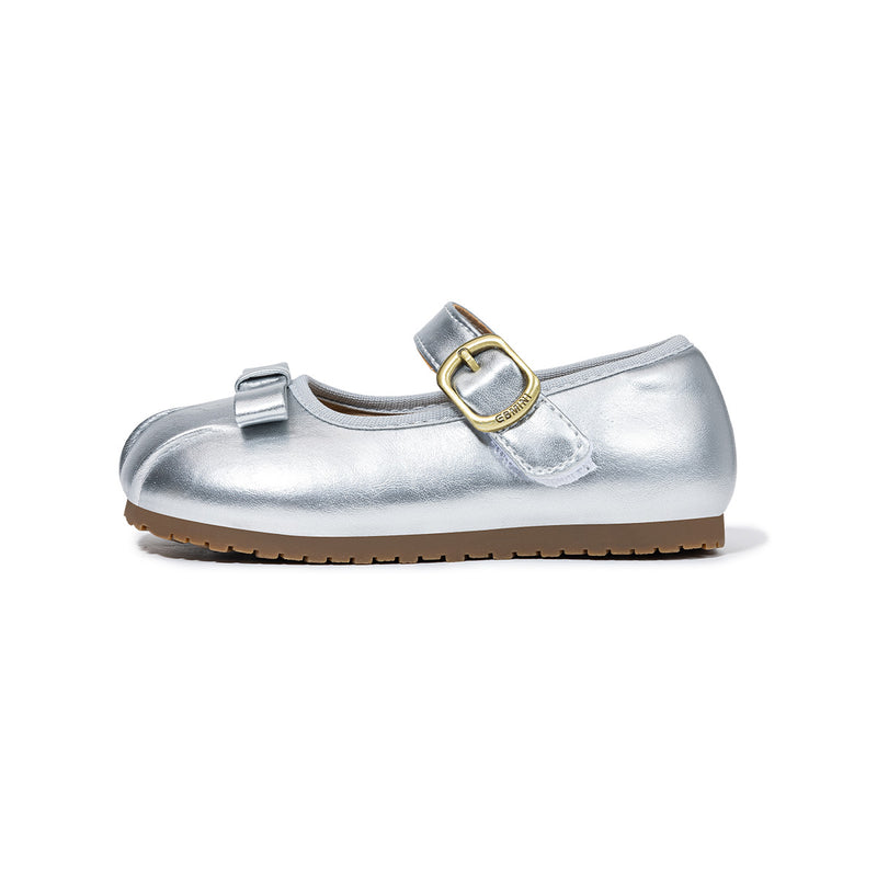 Silver Bow Mary Jane Toddler Shoes