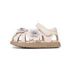 3D Floral Cage Closed-Toe Toddler Sandals