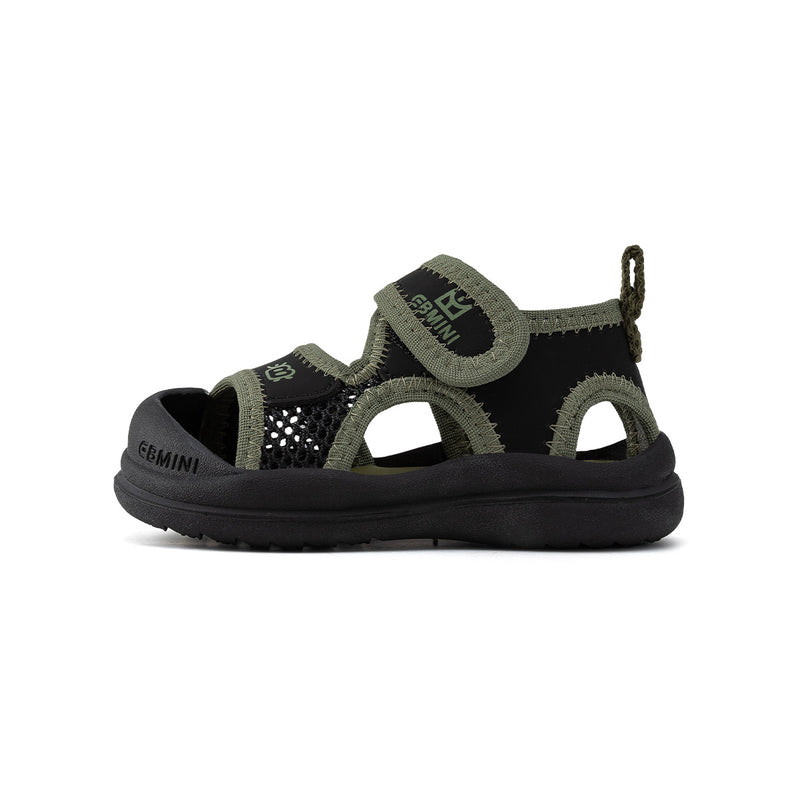 Olive Strap Mesh Toddler Sandals