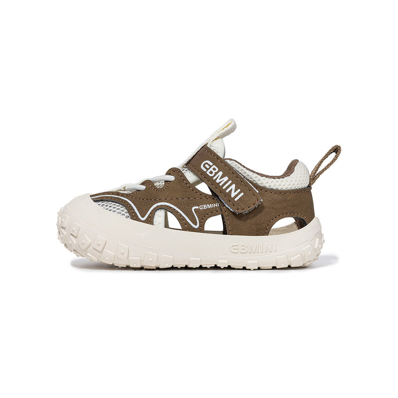 Retro Honeycomb Mesh Closed-Toe Toddler Sandals