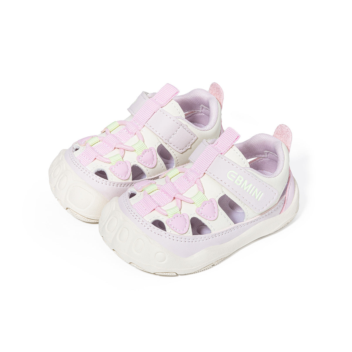 Heart Patch Colorblock Closed-Toe Toddler Sandals
