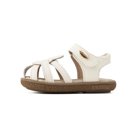 EBMINI Beige Bunny Ear Closed-Toe Toddler Sandals | Cute Princess Style Breathable Non-Slip First Walker Shoes