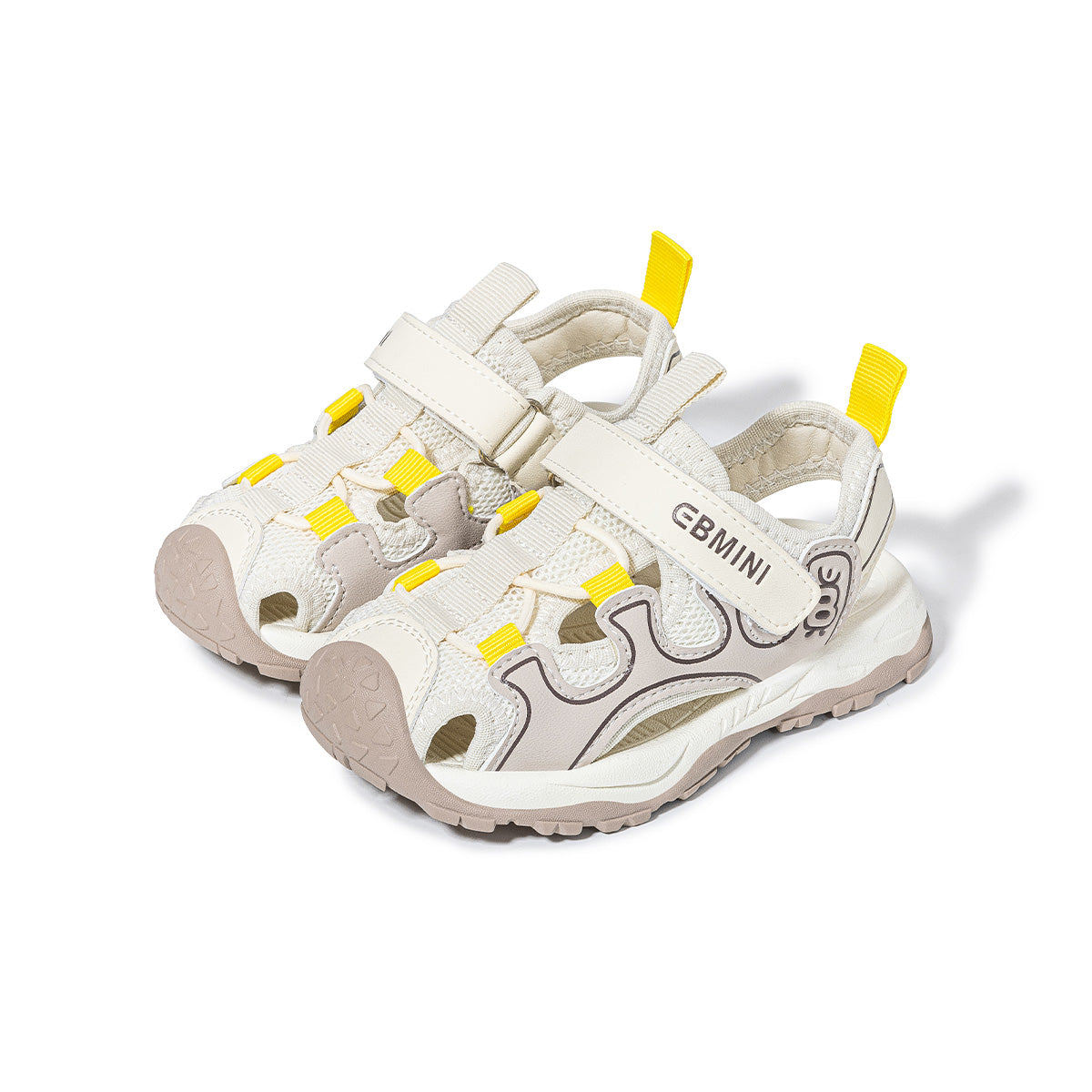 Wave Motif Mesh Closed-Toe Toddler Sandals