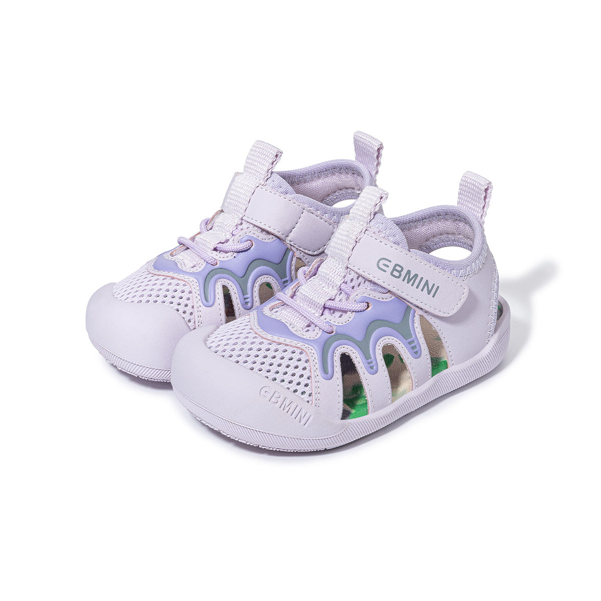 Wave Graphic Mesh Closed-Toe Toddler Sandals