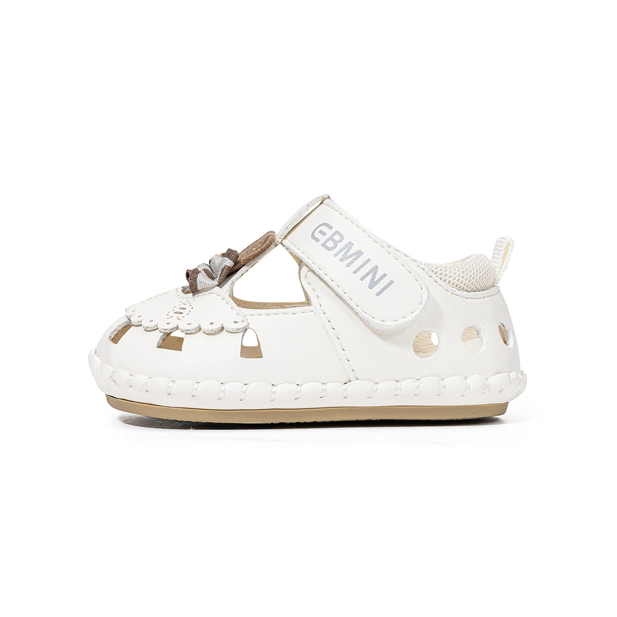 Baby Girls Bunny Bow Pre-Walker Sandals, Soft Closed-Toe First Shoes
