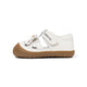 Scallop-Edge Floral Bow Closed-Toe Toddler Sandals