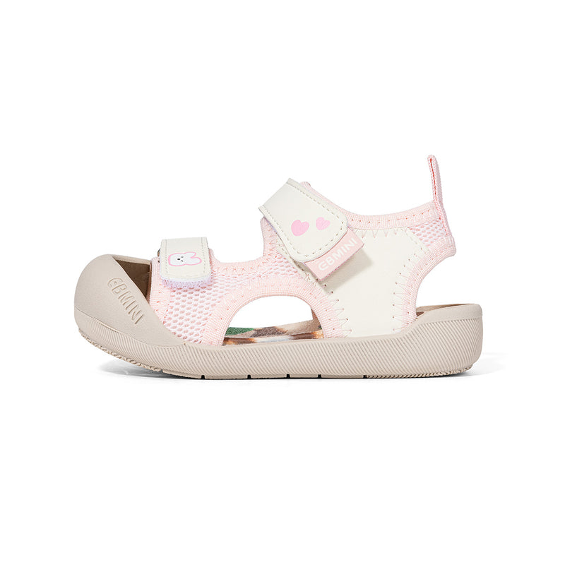 Bear Paw Print Closed-Toe Kids Sandals