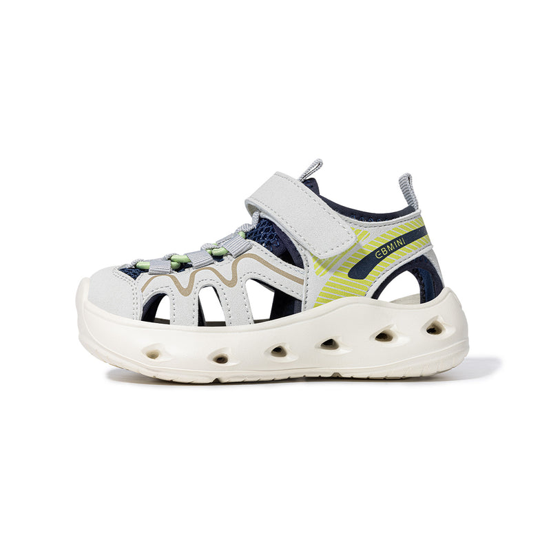 Wave Line Mesh Closed-Toe Water Toddler Sandals