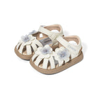 3D Floral Cage Closed-Toe Toddler Sandals