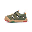 Ribbon-Strap Mesh Closed-Toe Toddler Sandals