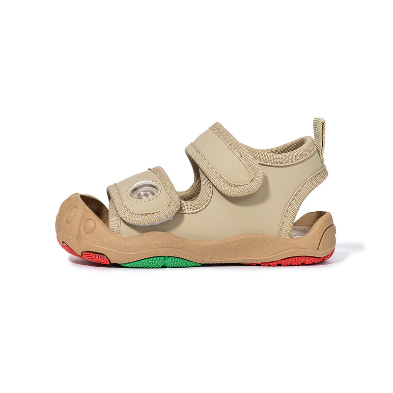 Rainbow Sole Open-Toe Closed-Heel Toddler Sandals