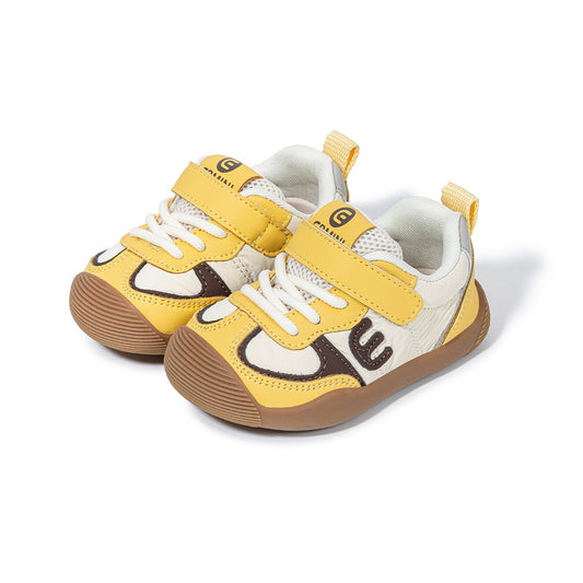 Toddler Sports Sneakers - Breathable Mesh Velcro Strap Letter Decor