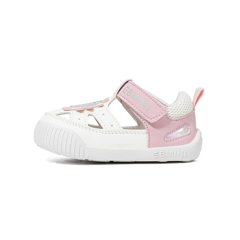 Cactus Appliqué Soft-Sole Closed-Toe Baby Sandals