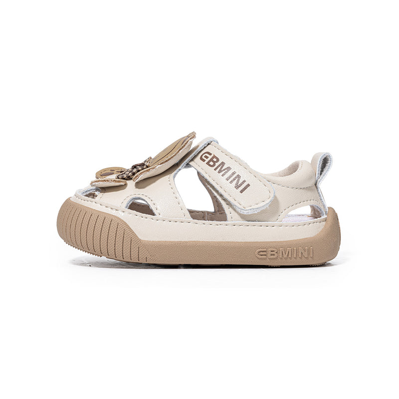 Bear Applique Closed-Toe Toddler Sandals