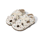 Floral Print Pearl Lace Bow Closed-Toe Toddler Sandals