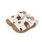 3D Flower Velcro Closed-Toe Toddler Sandals