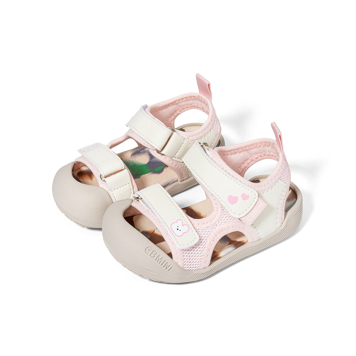Bear Paw Print Closed-Toe Kids Sandals