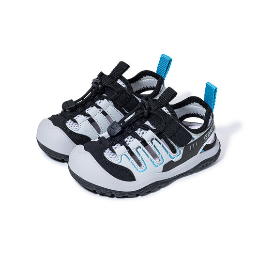 EBMINI Black Grey Blue Closed Toe Kids Hiking Sandals | Breathable Non Slip Rubber Sole Outdoor Shoes for Boys Girls 5-15Y