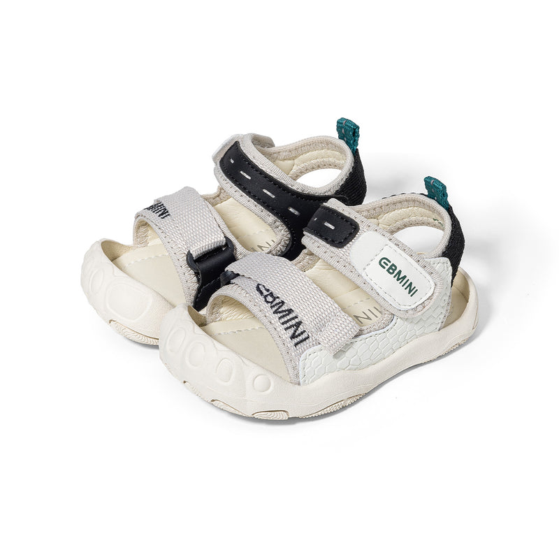 Sporty Webbing Dual-Strap Closed-Toe Toddler Sandals