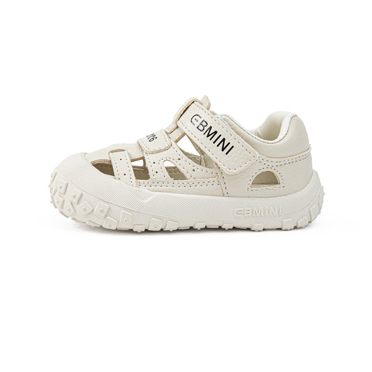EBMINI Beige Closed-Toe Adventure Toddler Sandals | Breathable Non-Slip First Walker Summer Water Shoes