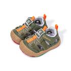 Ribbon-Strap Mesh Closed-Toe Toddler Sandals