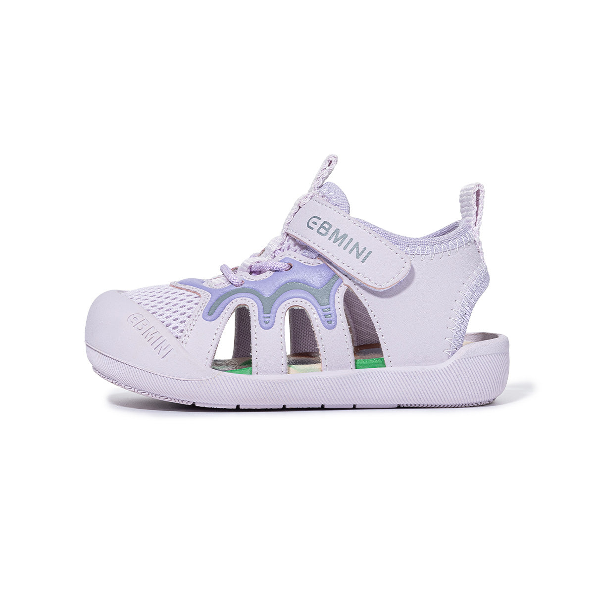 Wave Graphic Mesh Closed-Toe Toddler Sandals