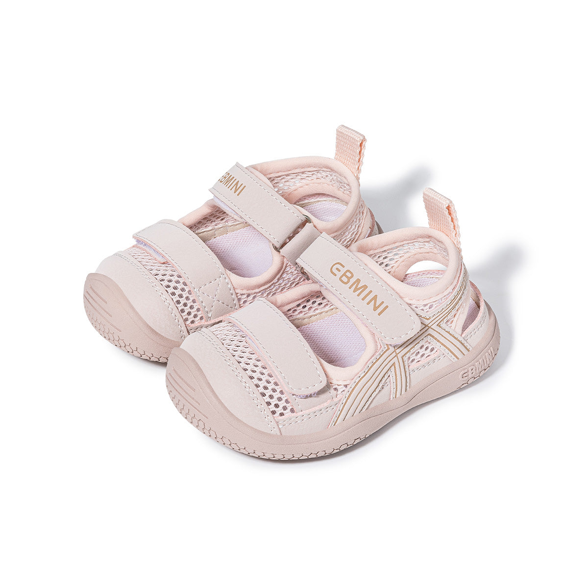 Retro X-Stitch Dual-Strap Mesh Closed-Toe Toddler Sandals
