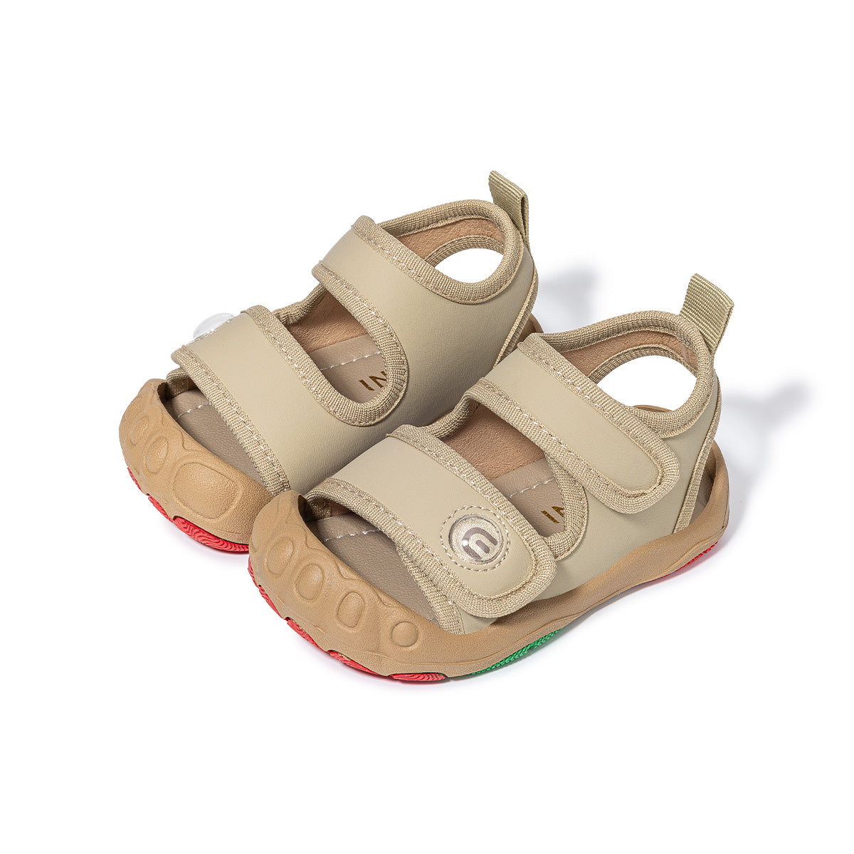 Rainbow Sole Open-Toe Closed-Heel Toddler Sandals