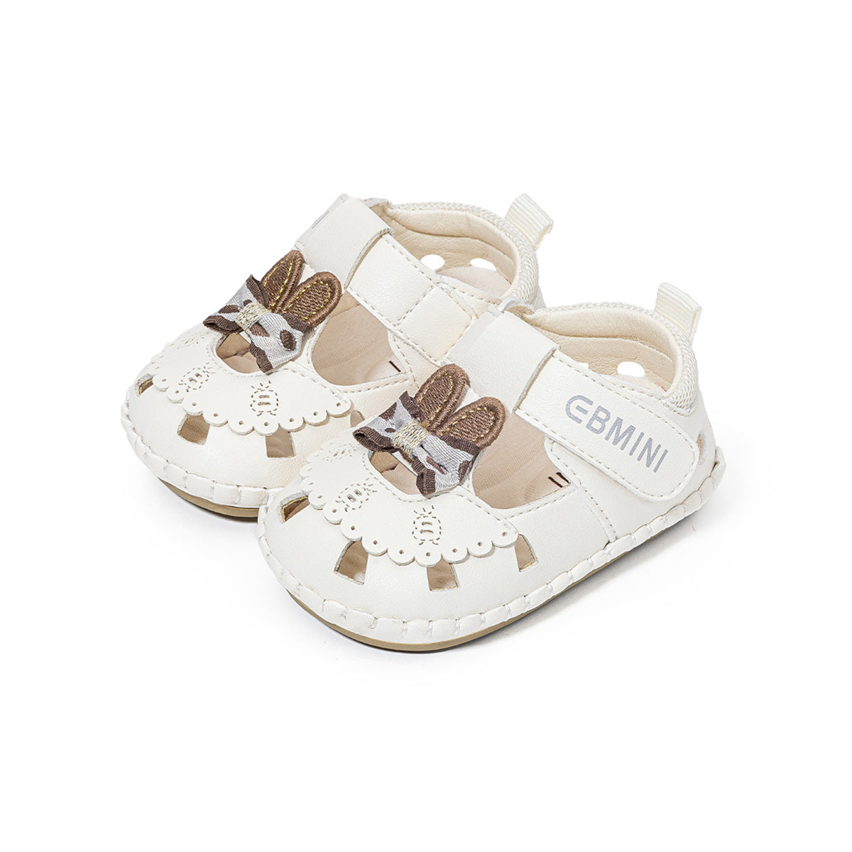 Baby Girls Bunny Bow Pre-Walker Sandals, Soft Closed-Toe First Shoes