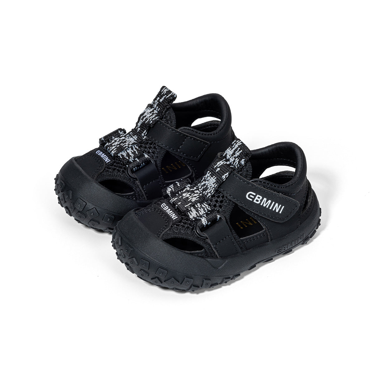 Rugged Webbing Dual-Strap Closed-Toe Toddler Sandals