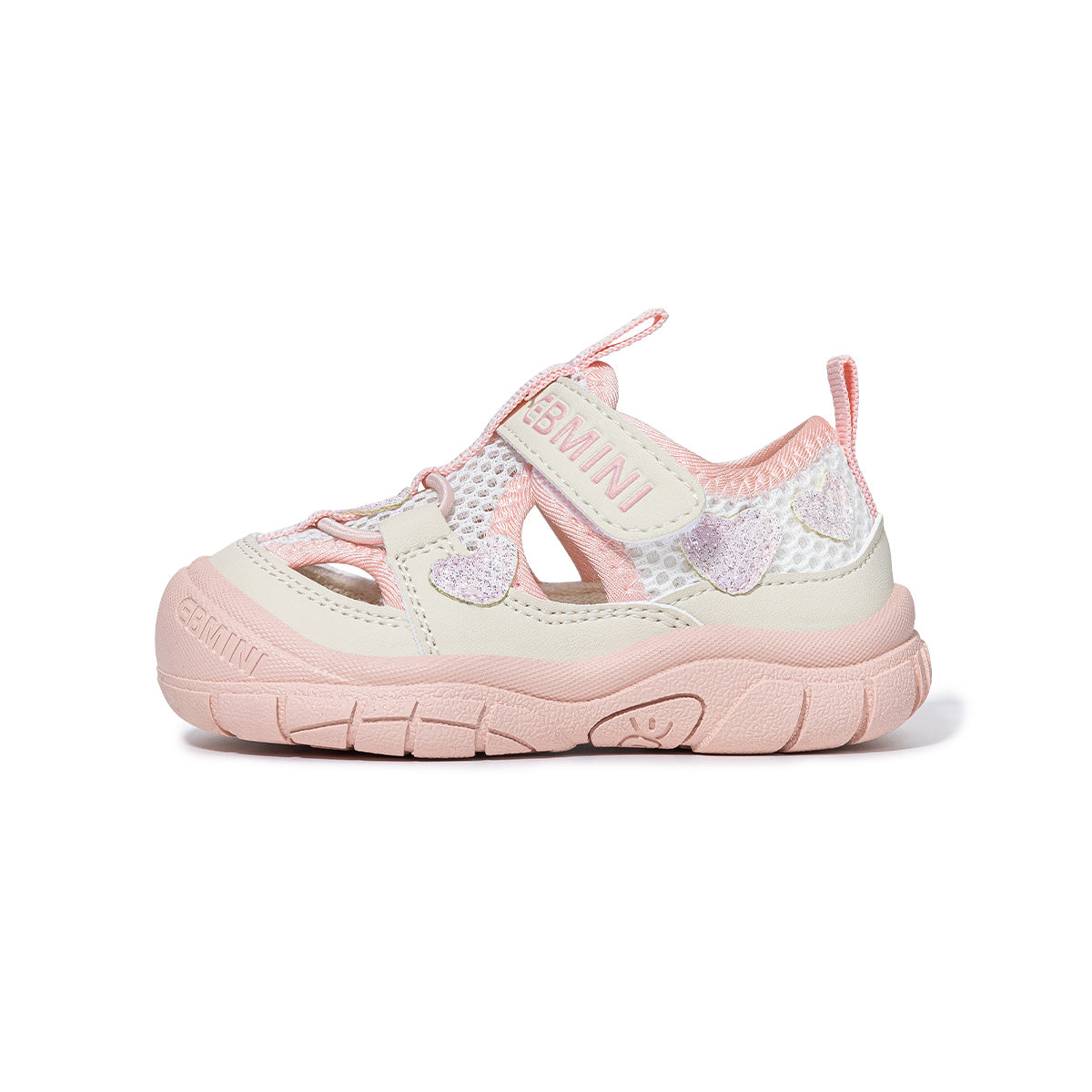 Glitter Heart Mesh Toddler Sandals