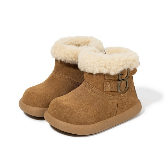 EBMINI Kids’ Winter Barefoot Boots – Cozy Faux-Fur Lined, Flexible Sole