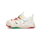 Ribbon-Strap Mesh Closed-Toe Toddler Sandals