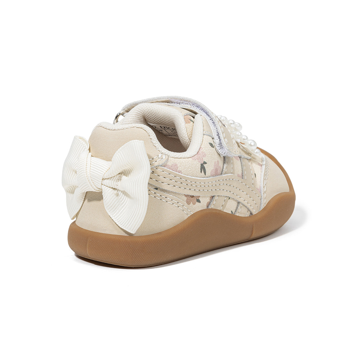 Floral Pearl Bow Toddler Sneakers