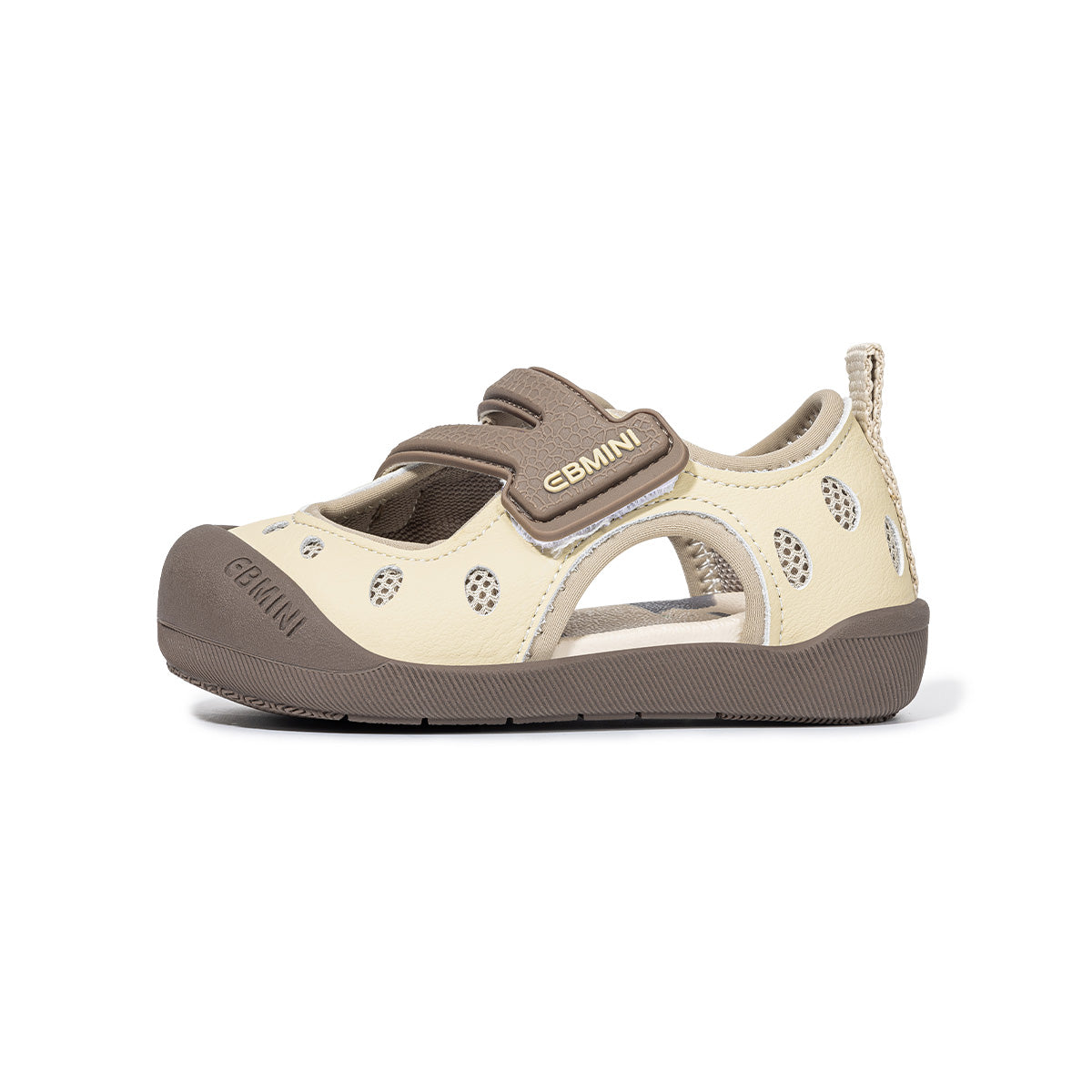 Polka Dot Velcro Closed-Toe Toddler Sandals