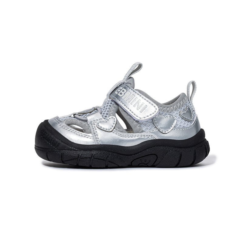 Glitter Heart Mesh Toddler Sandals
