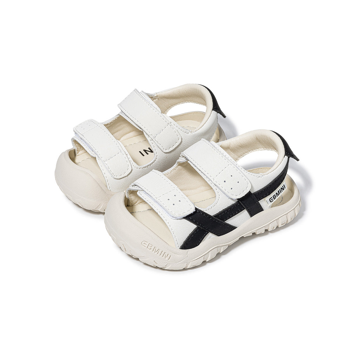 Retro Cross-Strap Closed-Toe Toddler Sandals