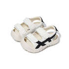 Retro Cross-Strap Closed-Toe Toddler Sandals