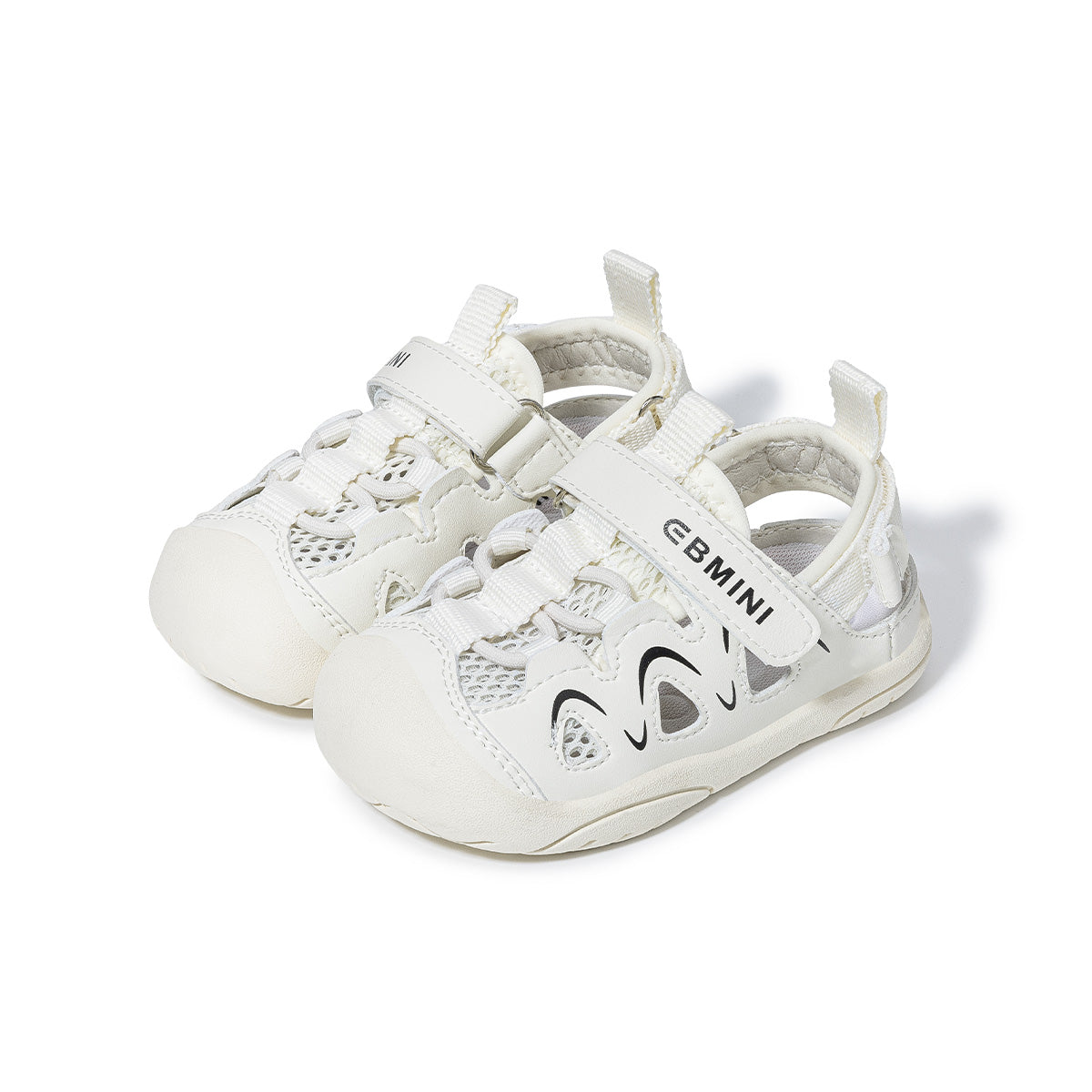 Wave Cutout Mesh Closed-Toe Toddler Sandals